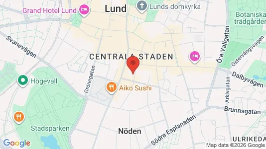 Apartments for rent i Lund - kort over placeringen