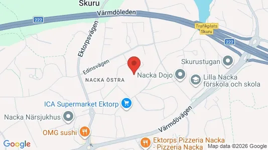 Apartments for rent i Nacka - kort over placeringen