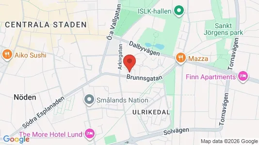 Apartments for rent i Lund - kort over placeringen