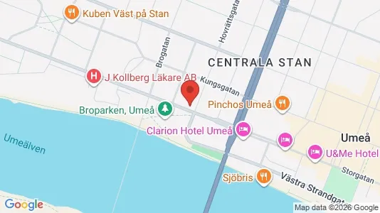 Apartments for rent i Umeå - kort over placeringen