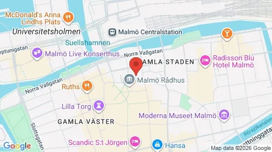 Apartments for rent i Malmö City - kort over placeringen