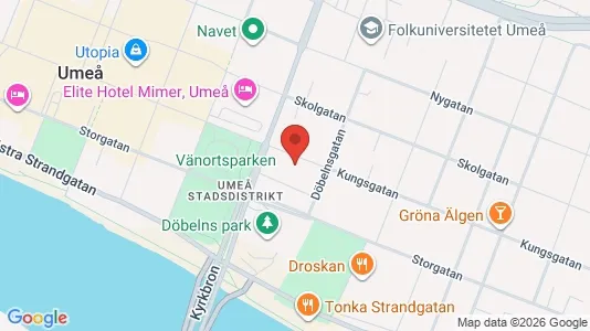 Apartments for rent i Umeå - kort over placeringen
