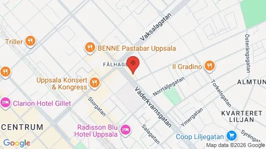 Apartments for rent i Uppsala - kort over placeringen