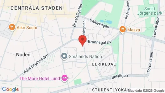 Apartments for rent i Lund - kort over placeringen