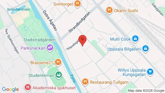 Apartments for rent i Uppsala - kort over placeringen