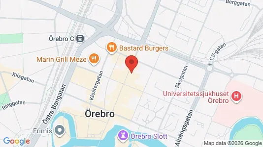 Apartments for rent i Örebro - kort over placeringen