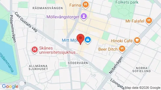 Apartments for rent i Malmö City - kort over placeringen