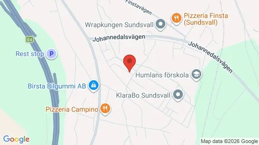 Apartments for rent i Sundsvall - kort over placeringen