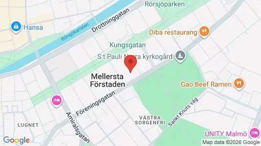 Apartments for rent i Malmö City - kort over placeringen