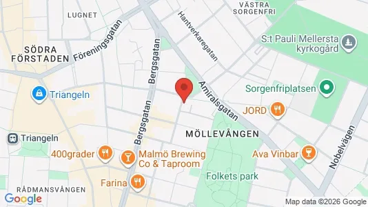 Apartments for rent i Malmö City - kort over placeringen