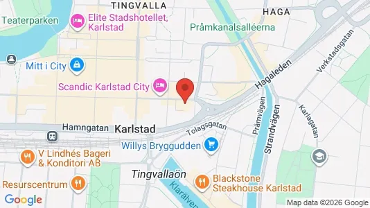 Apartments for rent i Karlstad - kort over placeringen