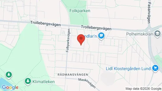 Apartments for rent i Lund - kort over placeringen