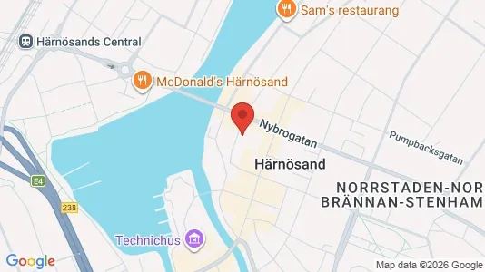 Apartments for rent i Härnösand - kort over placeringen
