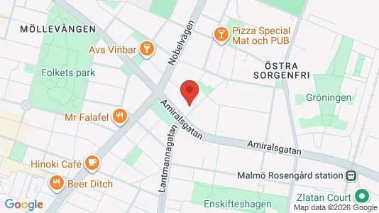 Apartments for rent i Husie - kort over placeringen