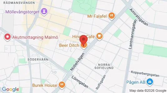 Apartments for rent i Malmö City - kort over placeringen