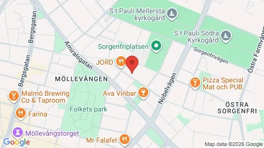 Apartments for rent i Malmö City - kort over placeringen