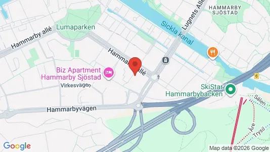 Apartments for rent i Hammarbyhamnen - kort over placeringen