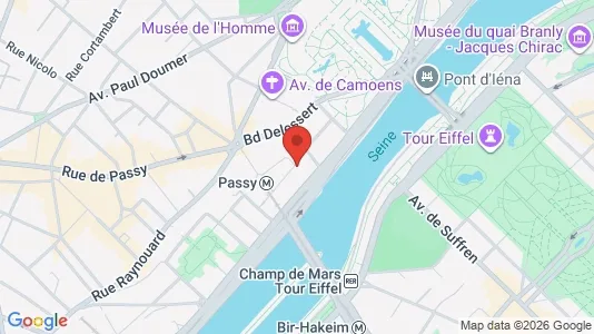 Apartments for rent i Paris 16ème arrondissement (South) - kort over placeringen