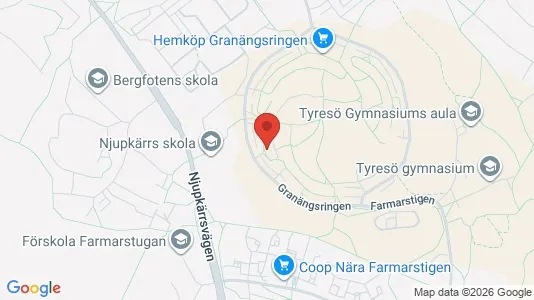 Apartments for rent i Tyresö - kort over placeringen