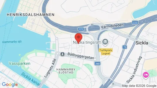 Apartments for rent i Hammarbyhamnen - kort over placeringen