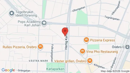 Apartments for rent i Örebro - kort over placeringen