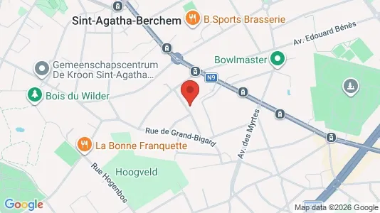 Apartments for rent i Brussels Sint-Agatha-Berchem - kort over placeringen