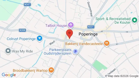 Apartments for rent i Poperinge - kort over placeringen