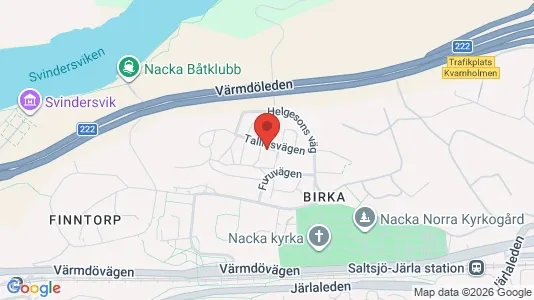 Apartments for rent i Nacka - kort over placeringen