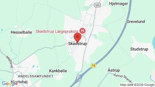 Houses for rent i Skødstrup - kort over placeringen
