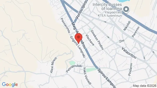 Apartments for rent i Ioannina - kort over placeringen
