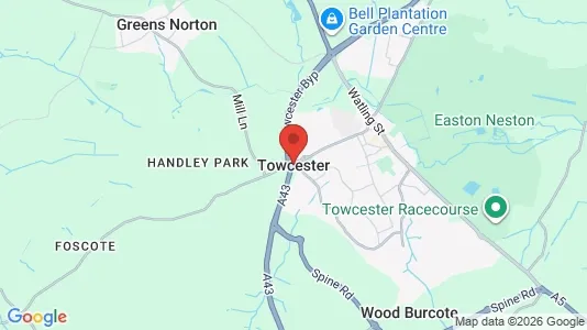 Apartments for rent i Towcester - Northamptonshire - kort over placeringen