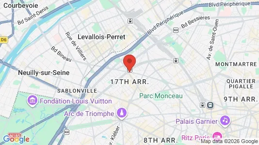 Apartments for rent i Paris 17ème arrondissement - kort over placeringen