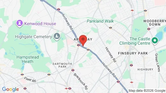Houses for rent i London N19 - kort over placeringen