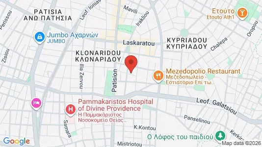 Apartments for rent i Galatsi - kort over placeringen