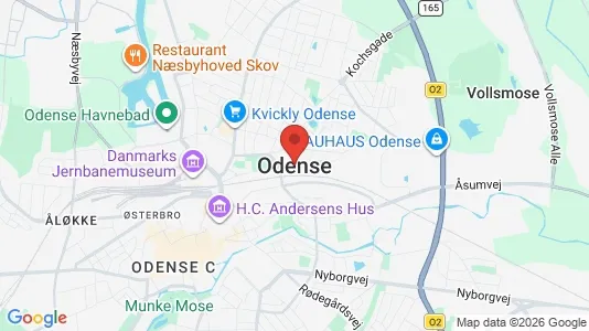 Apartments for rent i Odense S - kort over placeringen