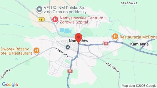 Apartments for rent i Namysłowski - kort over placeringen
