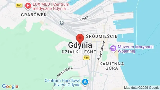 Rooms for rent i Gdynia - kort over placeringen