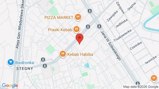 Apartments for rent i Warszawa Wawer - kort over placeringen