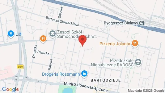 Apartments for rent i Bydgoszcz - kort over placeringen