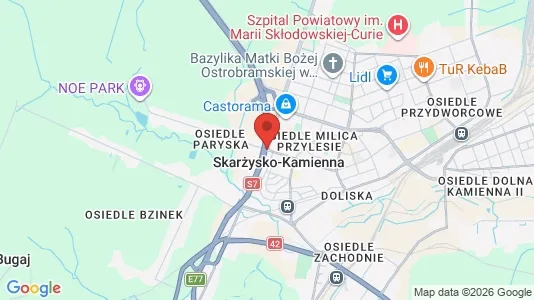 Apartments for rent i Skarżyski - kort over placeringen