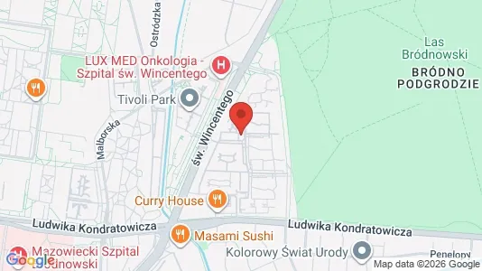 Apartments for rent i Warszawa Wawer - kort over placeringen