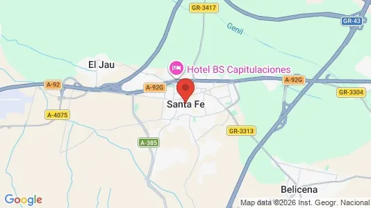 Apartments for rent i Santa Fe - kort over placeringen