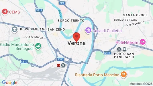 Apartments for rent i Verona - kort over placeringen