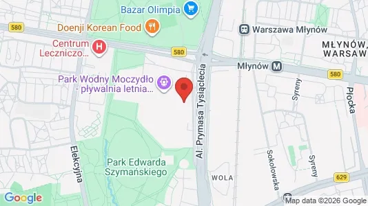 Apartments for rent i Warszawa Wola - kort over placeringen