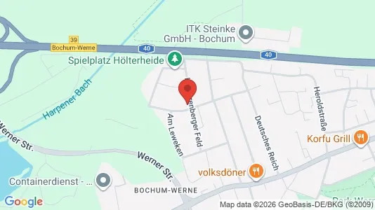 Apartments for rent i Bochum - kort over placeringen