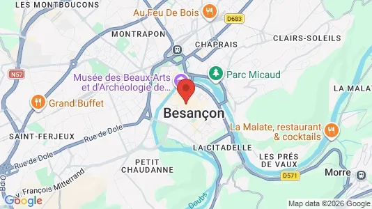 Houses for rent i Besançon - kort over placeringen