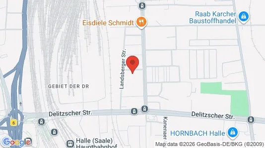Apartments for rent i Halle (Saale) - kort over placeringen