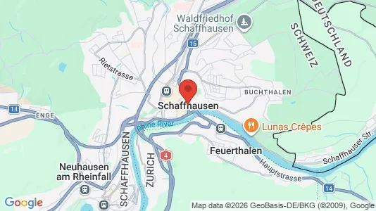Apartments for rent i Schaffhausen - kort over placeringen