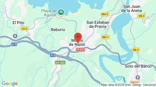 Apartments for rent i Muros de Nalón - kort over placeringen