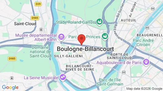 Rooms for rent i Boulogne-Billancourt - kort over placeringen
